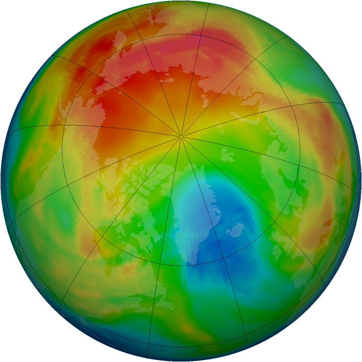 Arctic ozone map for 07 February 1983